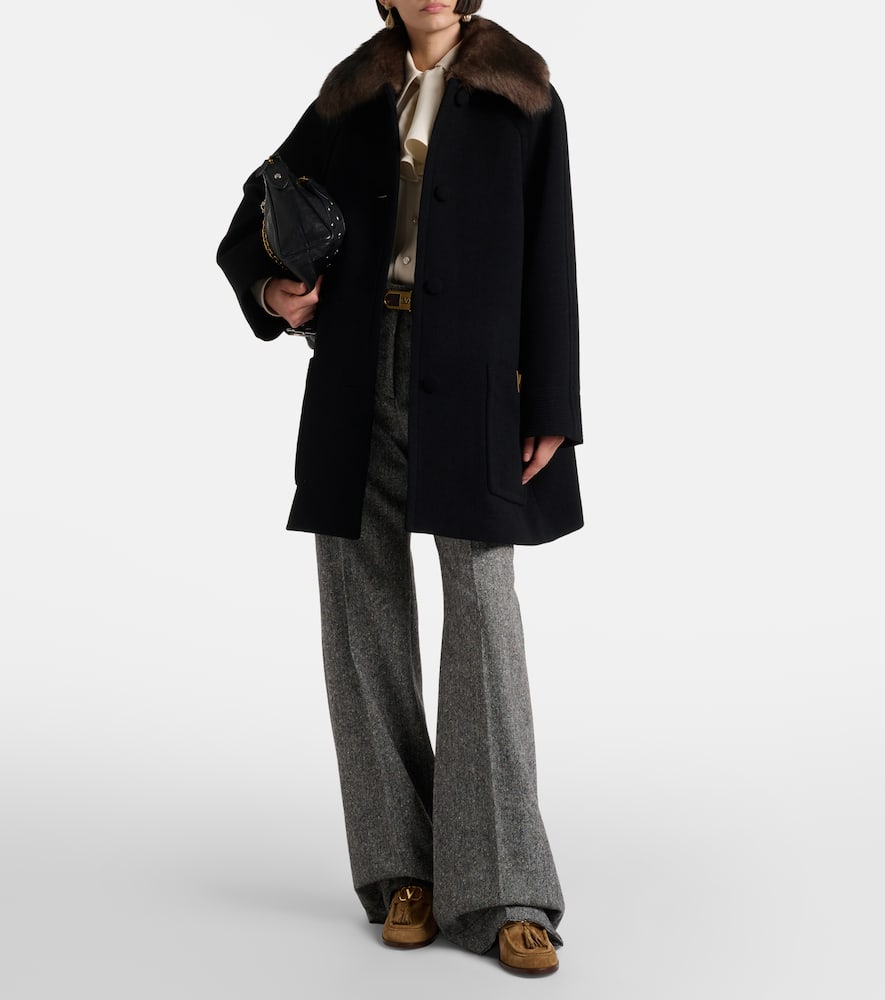 Valentino Vlogo 60 Suede Loafer Pumps In Brown