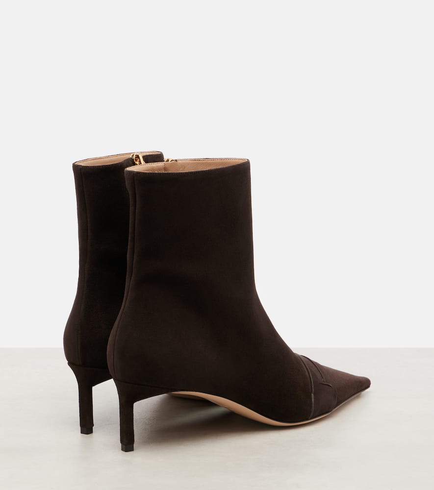 Tom Ford 55 Suede Ankle Boots In Brown