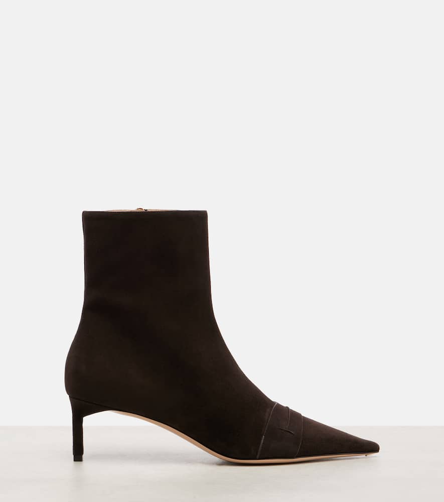Tom Ford 55 Suede Ankle Boots In Brown