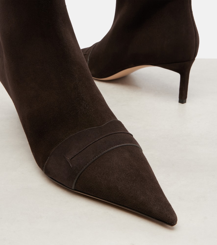 Tom Ford 55 Suede Ankle Boots In Brown