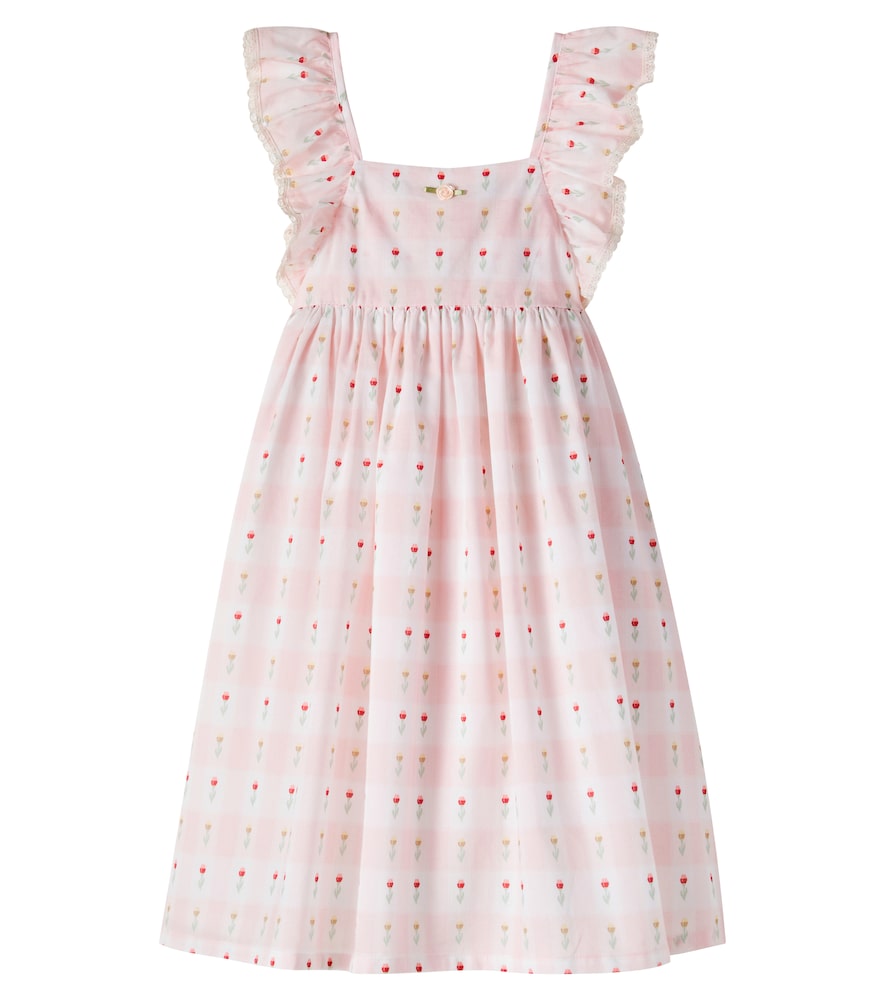 Bebe Organic Multicoloured Bella Checked Floral Cotton Dress Y Size 5 - Mytheresa