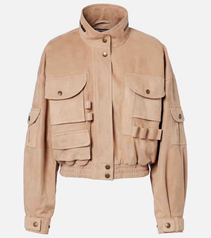 Balmain Suede bomber jacket
