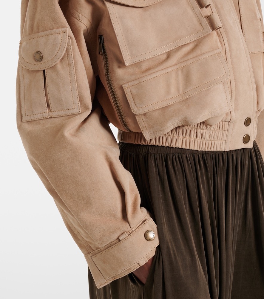  Balmain Balmain Bomberjacke Aus Veloursleder 