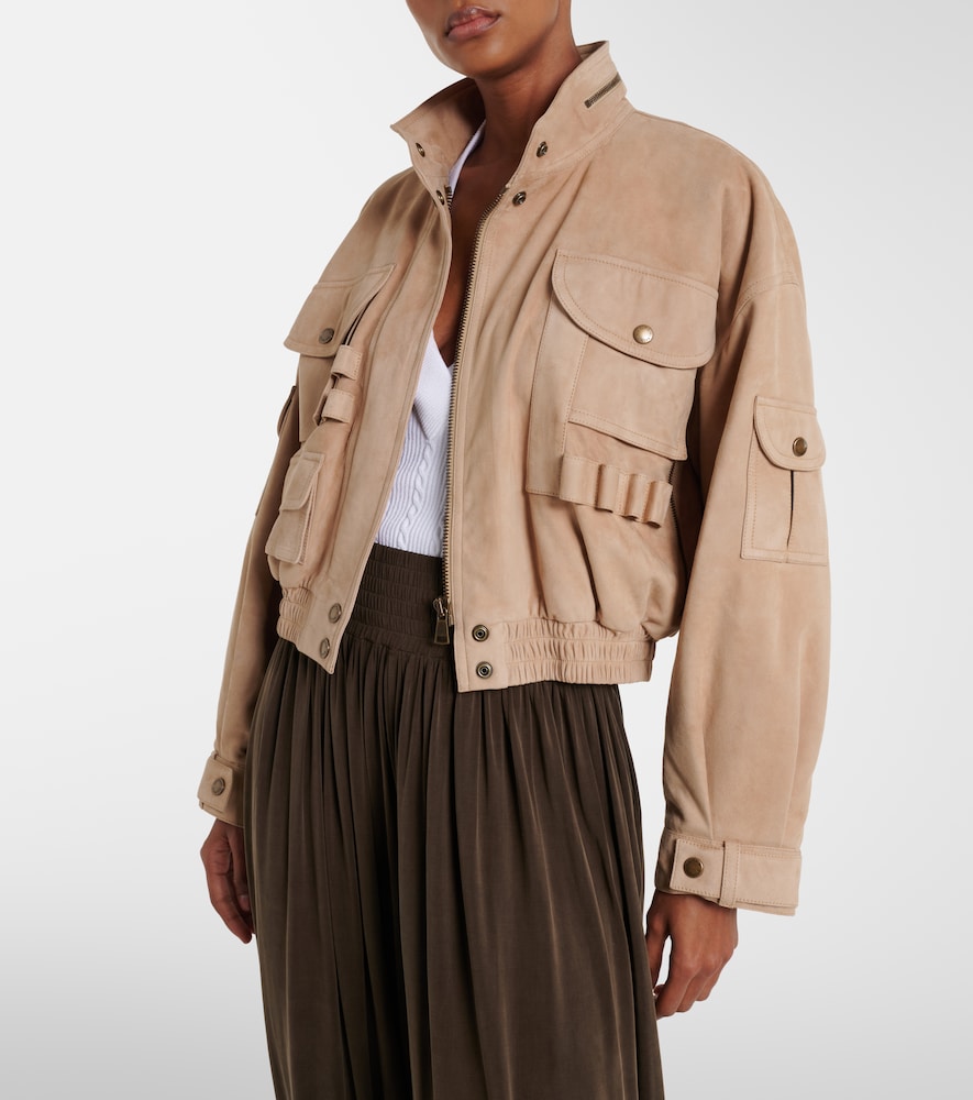  Balmain Balmain Bomberjacke Aus Veloursleder 