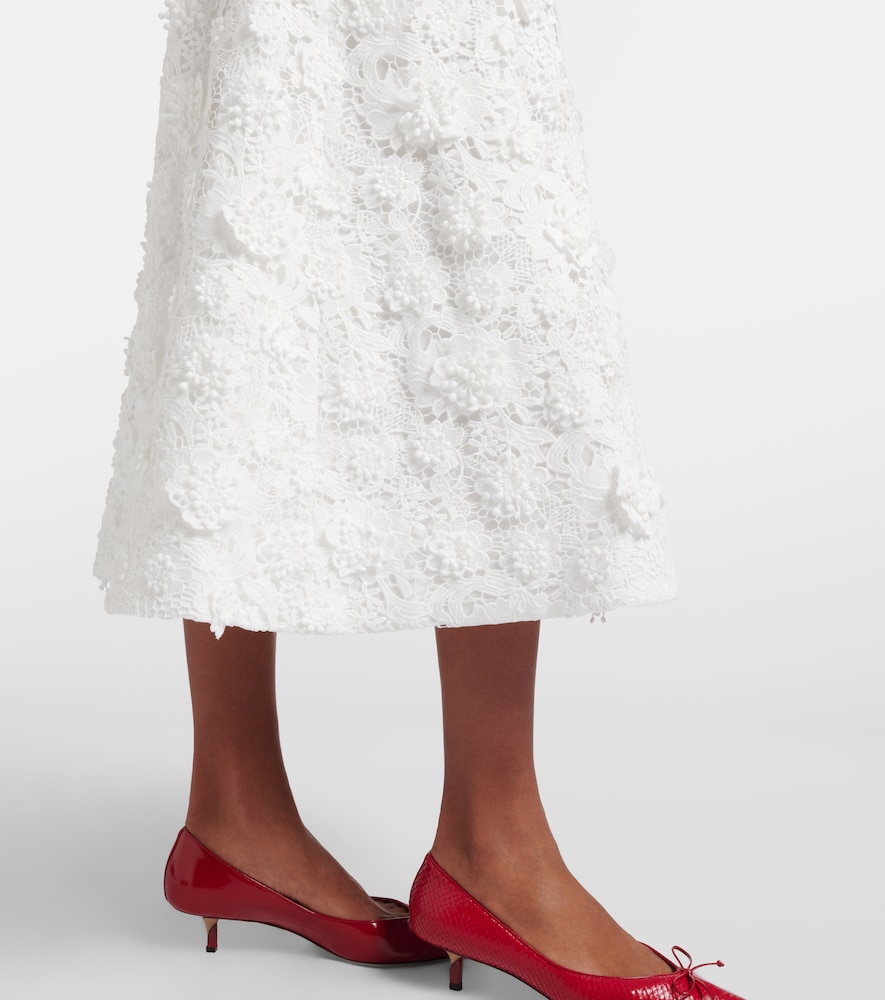  Leo Lin Leo Lin Midikleid Aus Guipure-spitze 