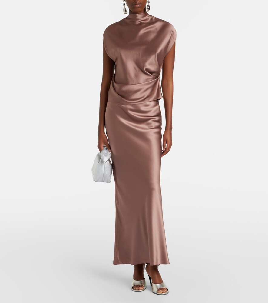  The Sei The Sei Silk Satin Maxi Skirt 