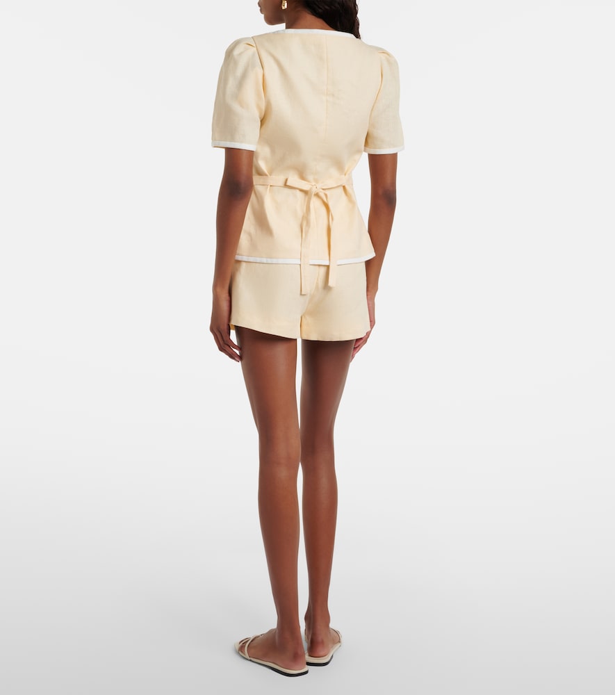  Faithfull Faithfull Shorts Lila Aus Leinen 
