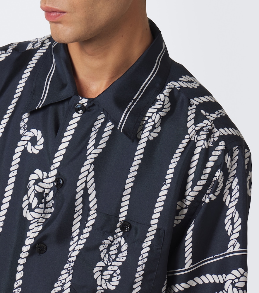 Dolce&Gabbana Printed Silk Bowling Shirt