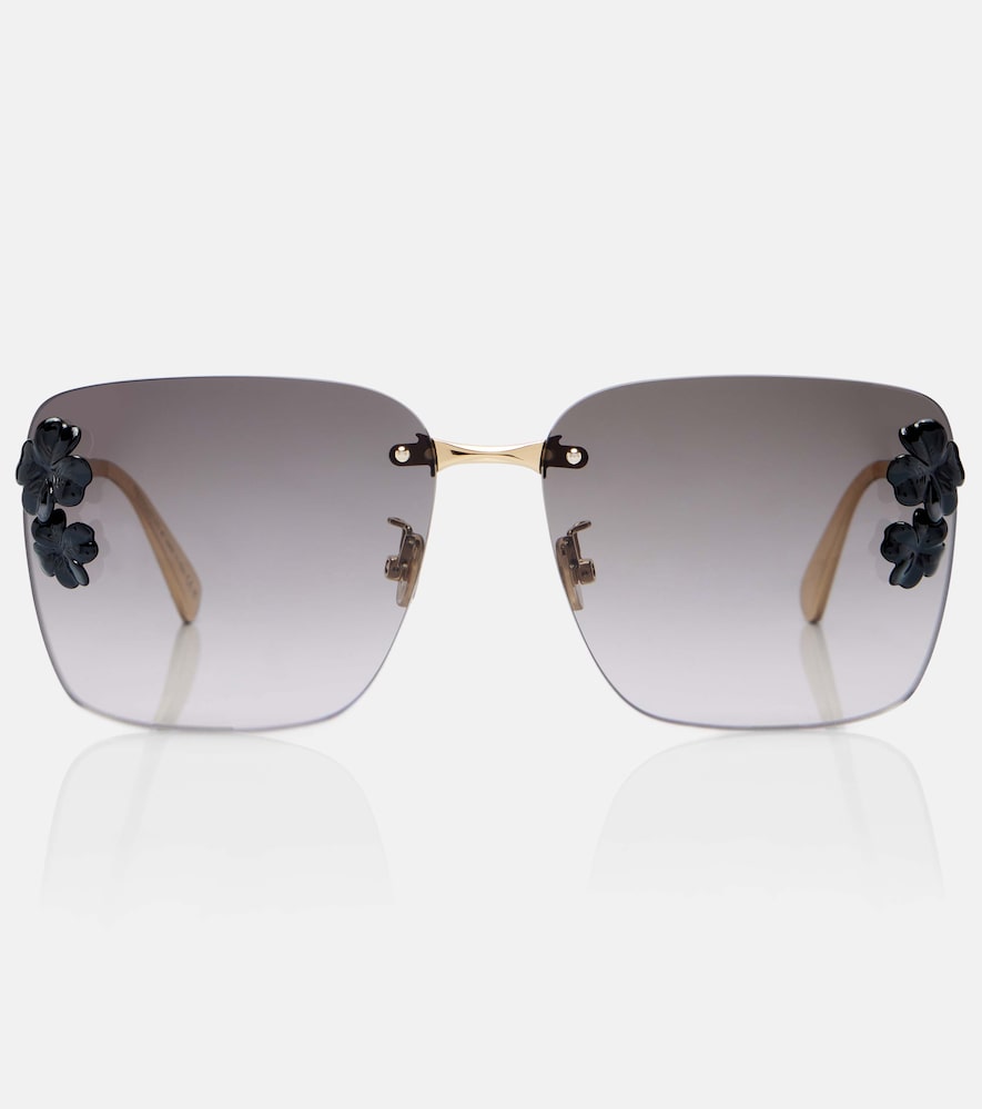 Dior Eyewear Dior Clover embellished square sunglasses
