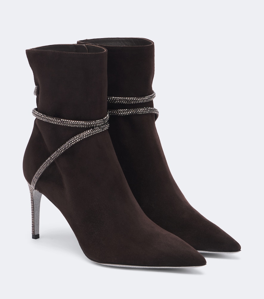 Rene Caovilla Bottines Cleo en daim à ornements