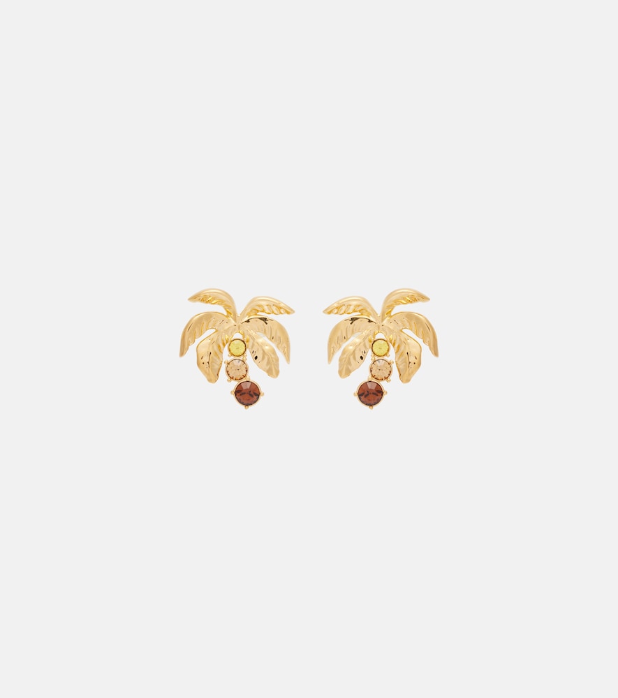 Oscar de la Renta Palm Tree embellished earrings