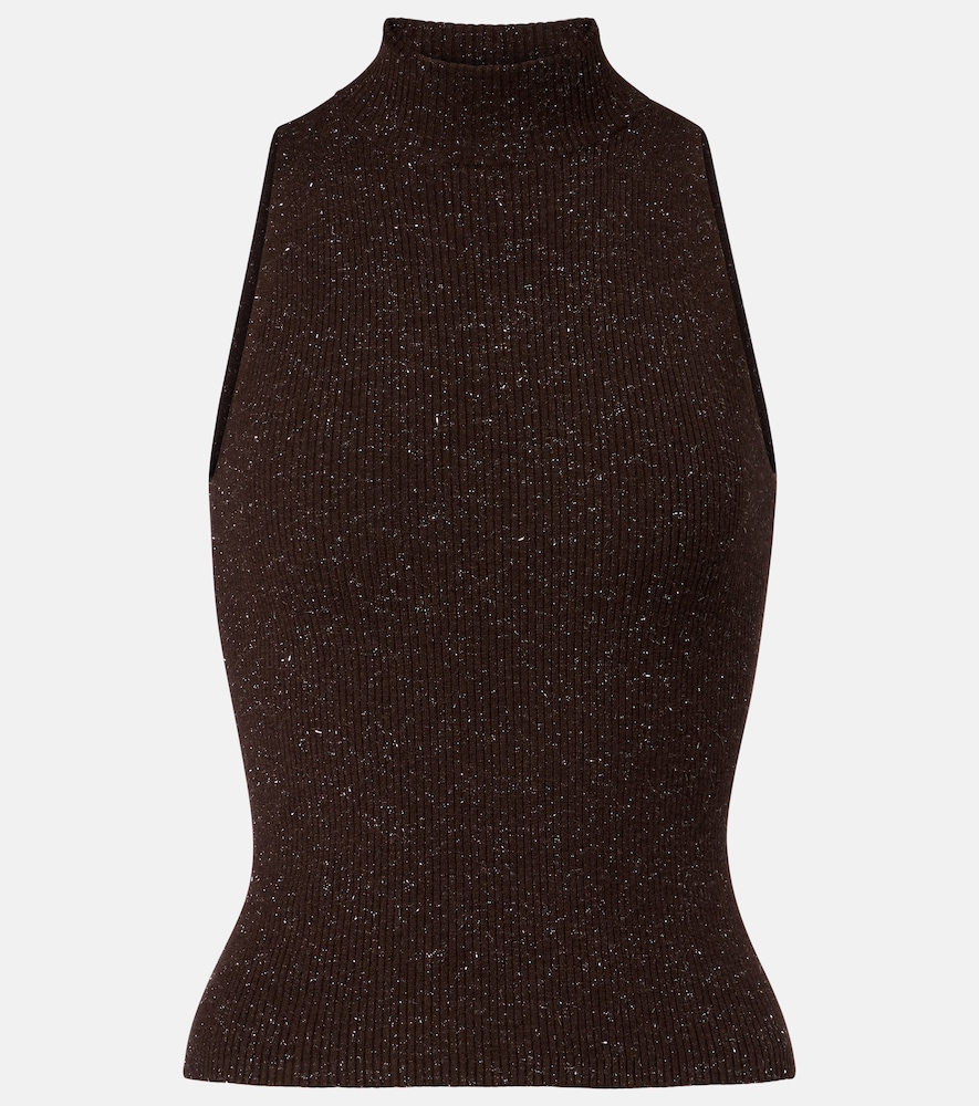 Brunello Cucinelli Ribbed-knit lamé top | Thumbnail 6 Brunello Cucinelli Ribbed-knit lamé top | Thumbnail 6