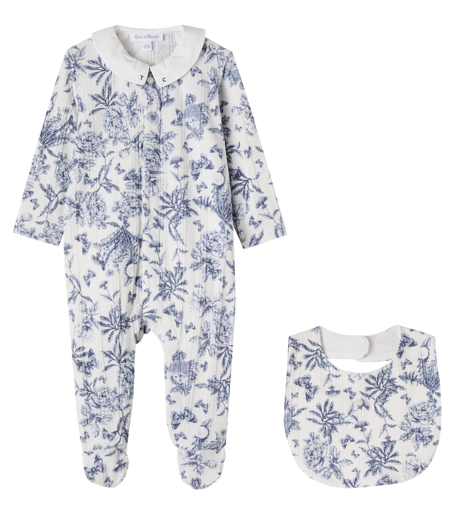 Baby – Set tutina e bavaglino in misto cotone