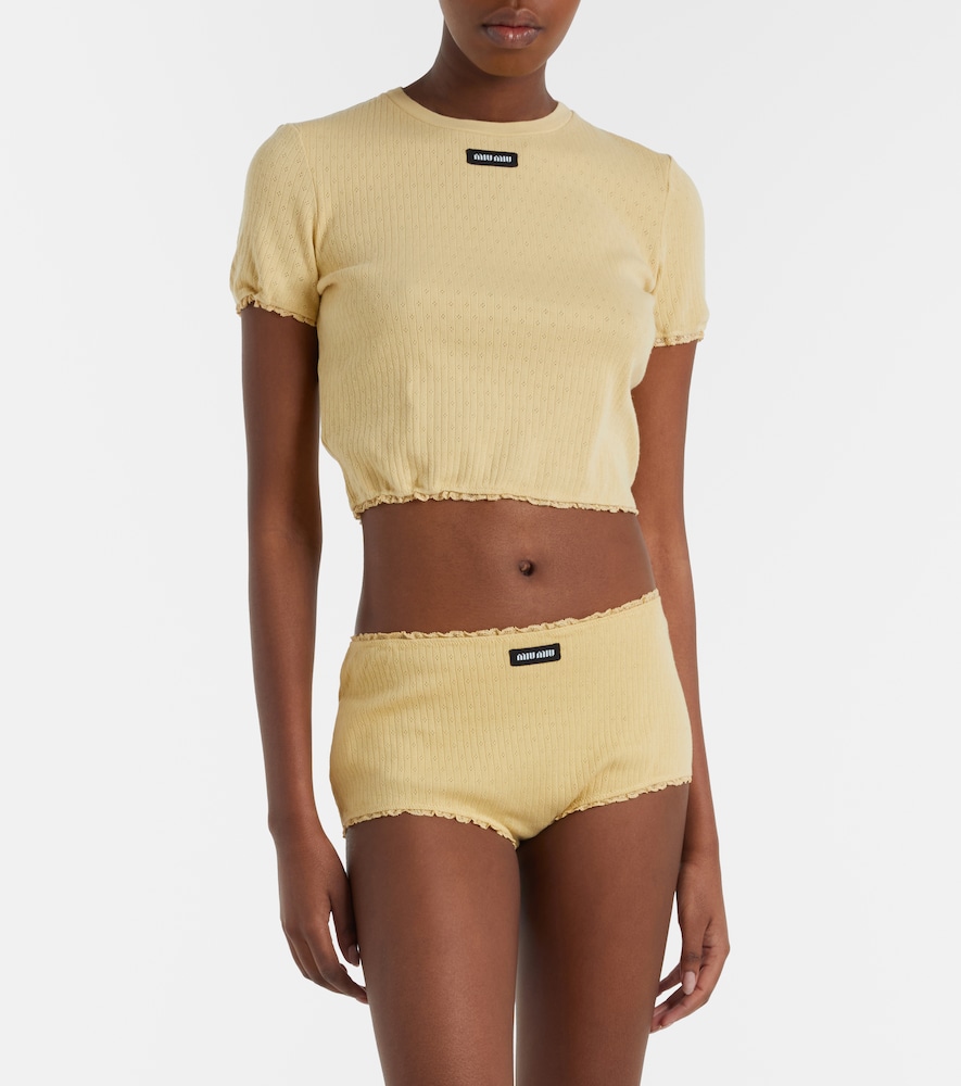  Miu Miu Miu Miu Shorts Aus Baumwolle 