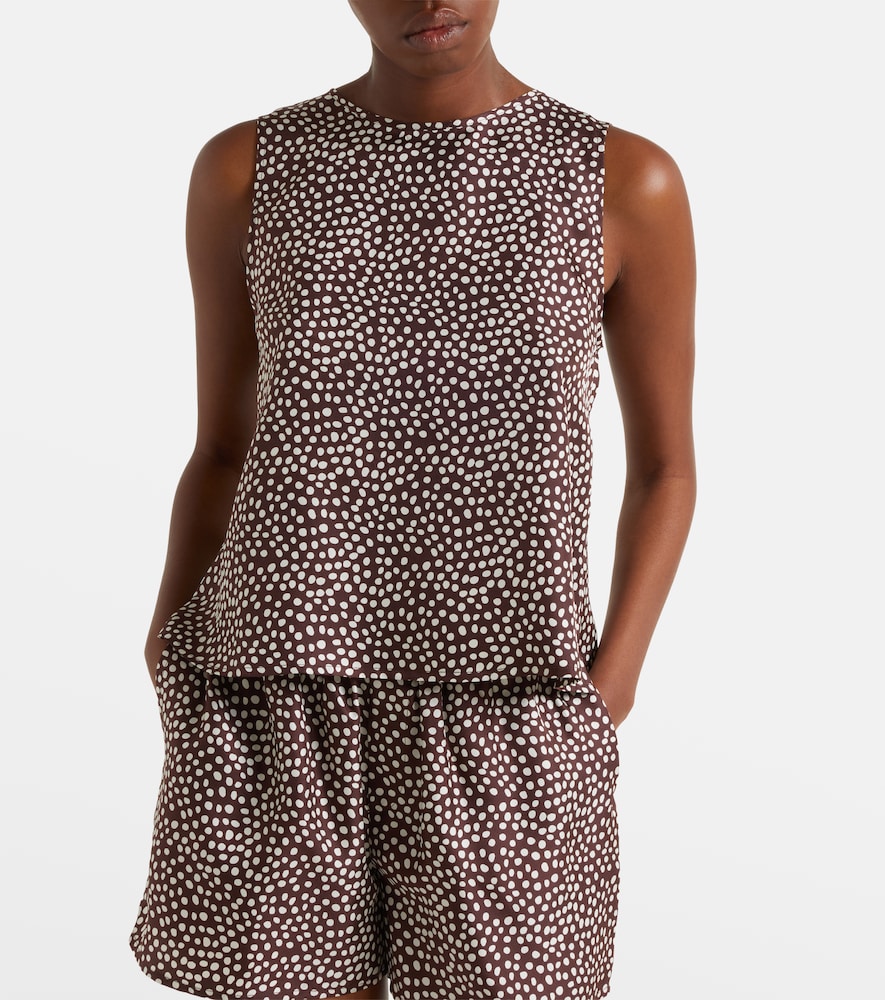 Asceno Sofia silk twill tank top