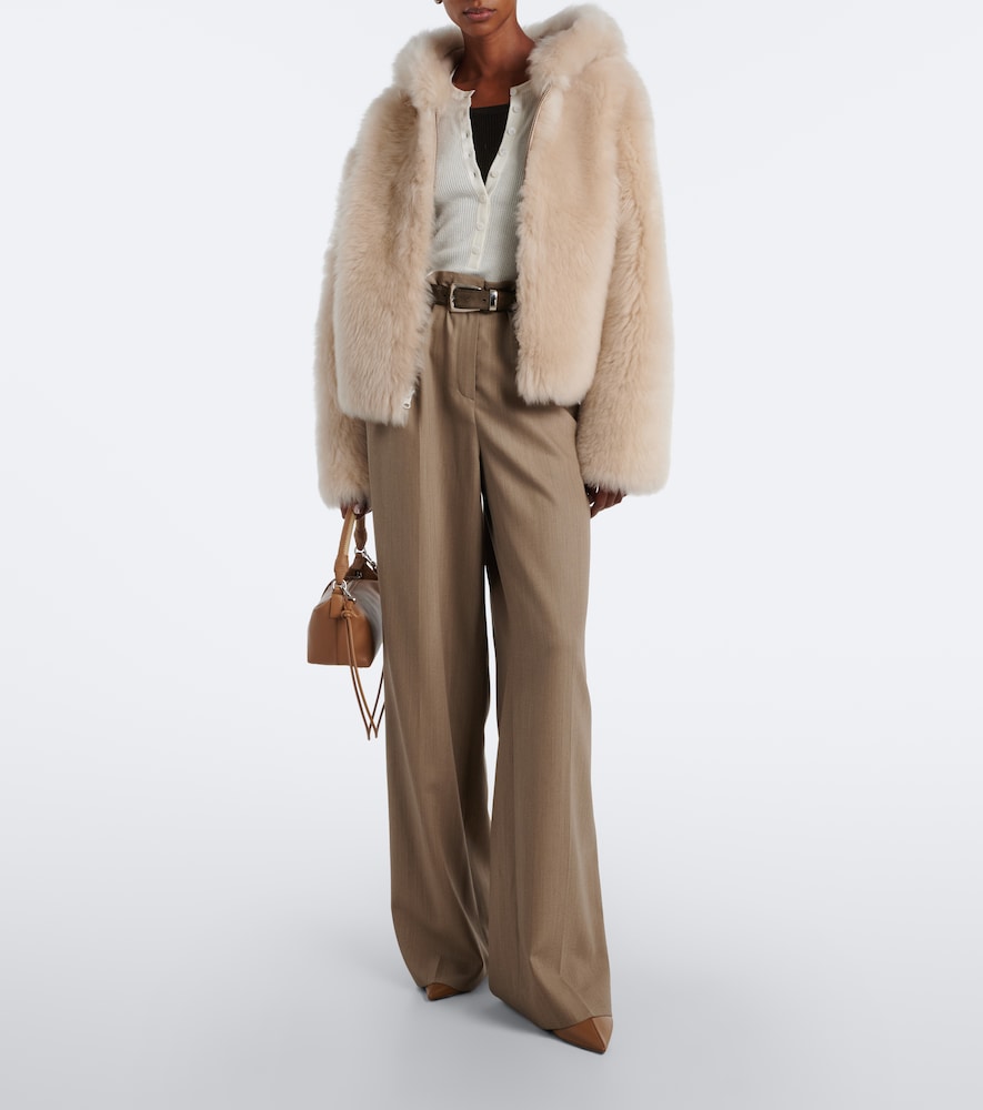 Arma Bianca Reversible Shearling Jacket In White