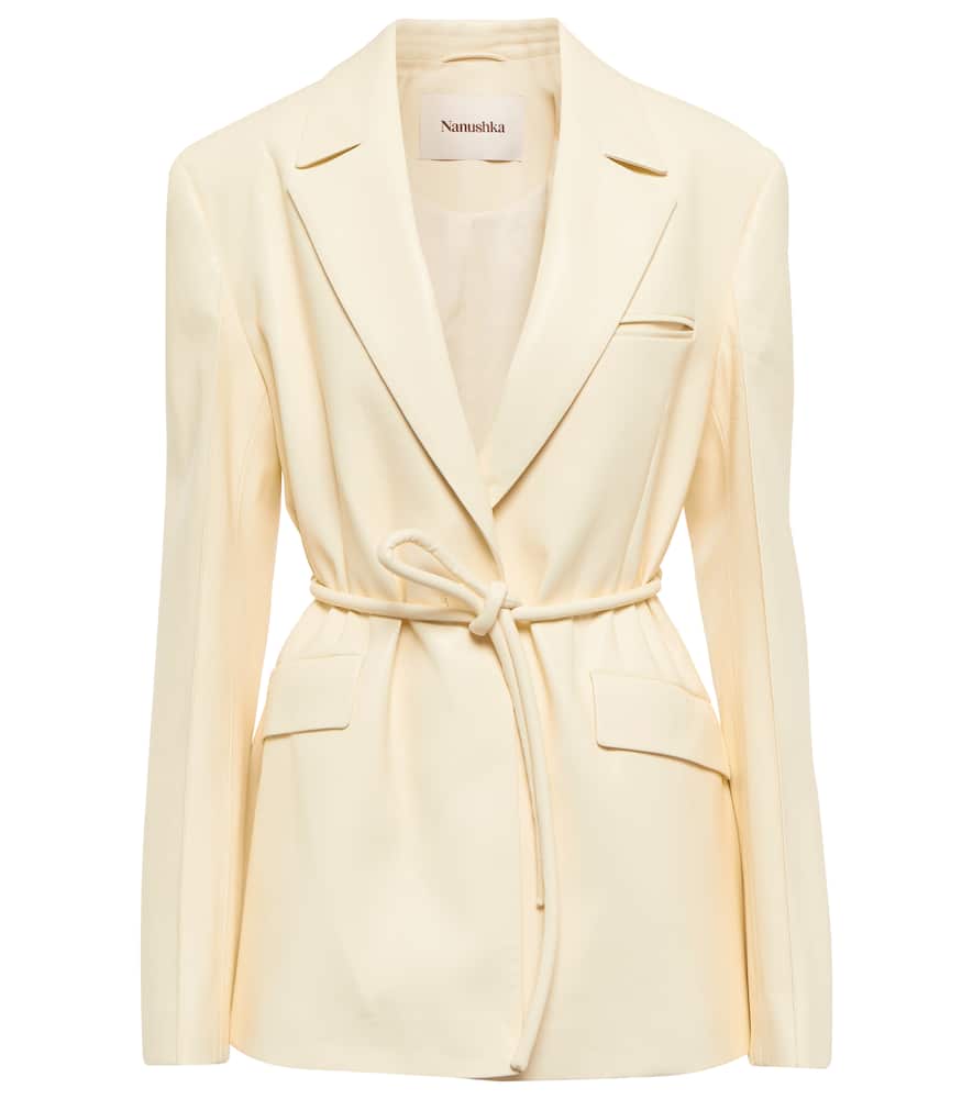 Nanushka Mariko faux leather blazer