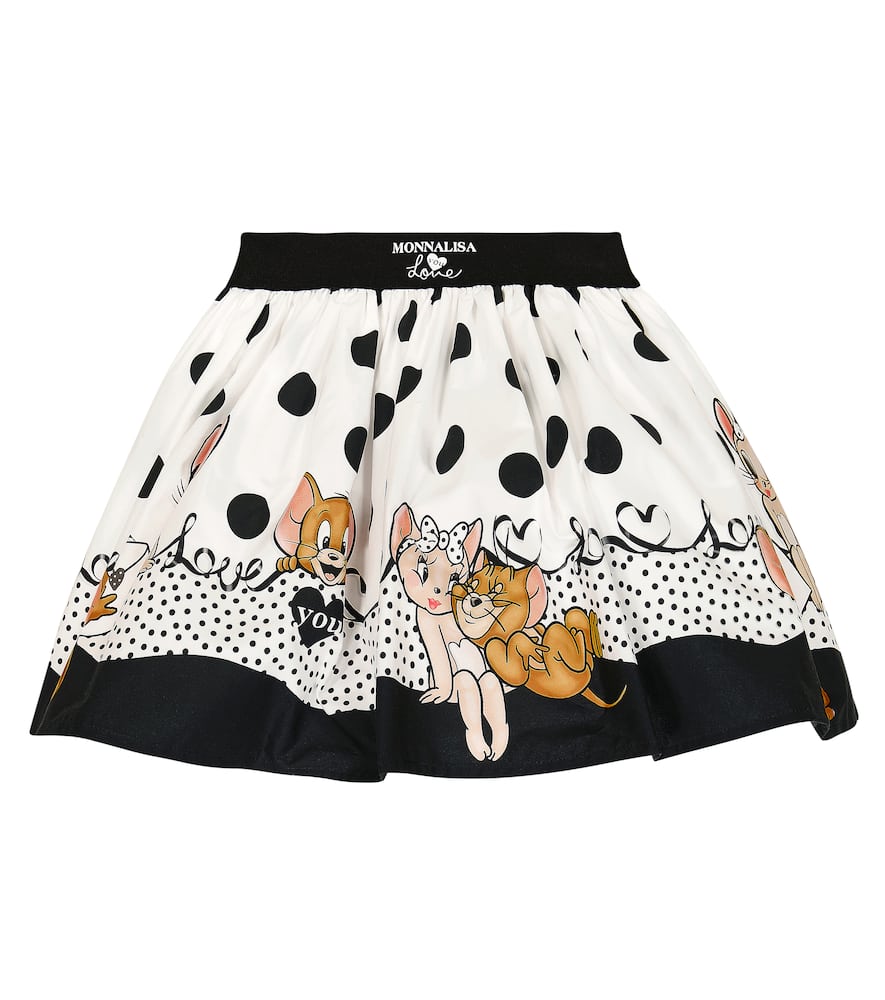 Monnalisa Jerry printed polka-dot skirt