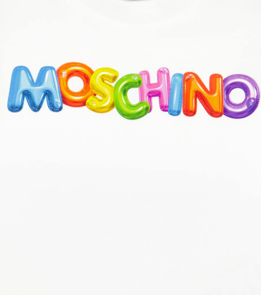 Moschino Baby Printed Cotton T-shirt In White