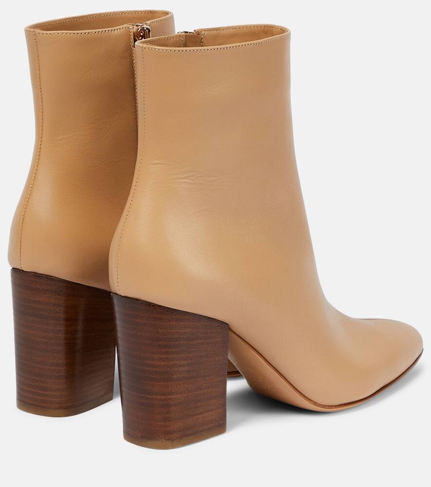 Shop Gabriela Hearst Rio Leather Ankle Boots In Beige