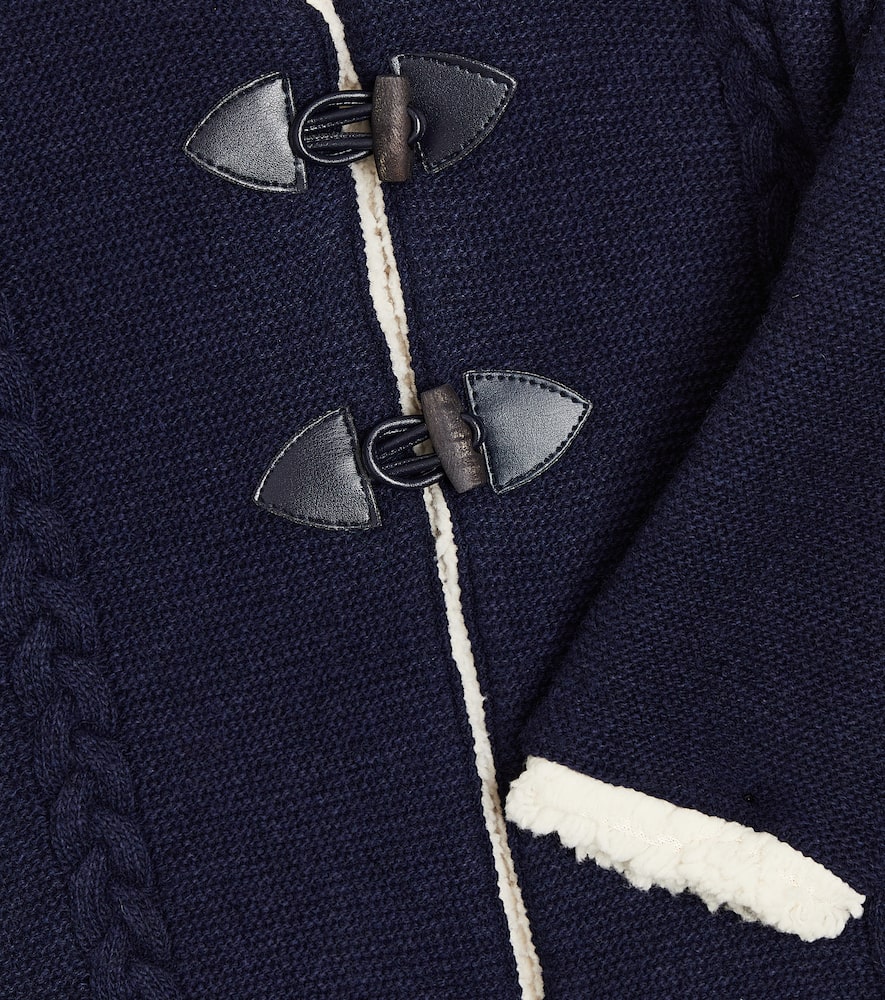 La Coqueta Baby Jimena Wool-blend Jacket In Blue