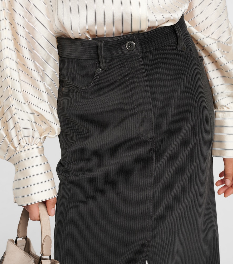  Brunello Cucinelli Brunello Cucinelli Cotton Corduroy Maxi Skirt 