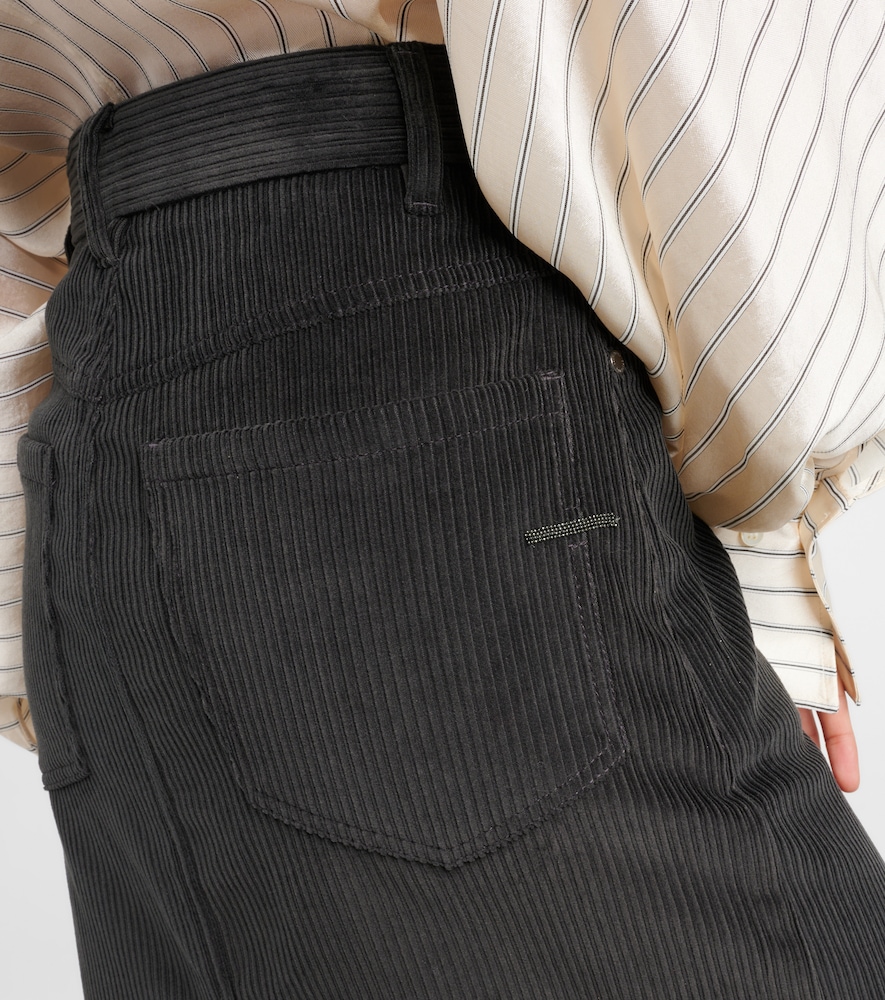  Brunello Cucinelli Brunello Cucinelli Cotton Corduroy Maxi Skirt 