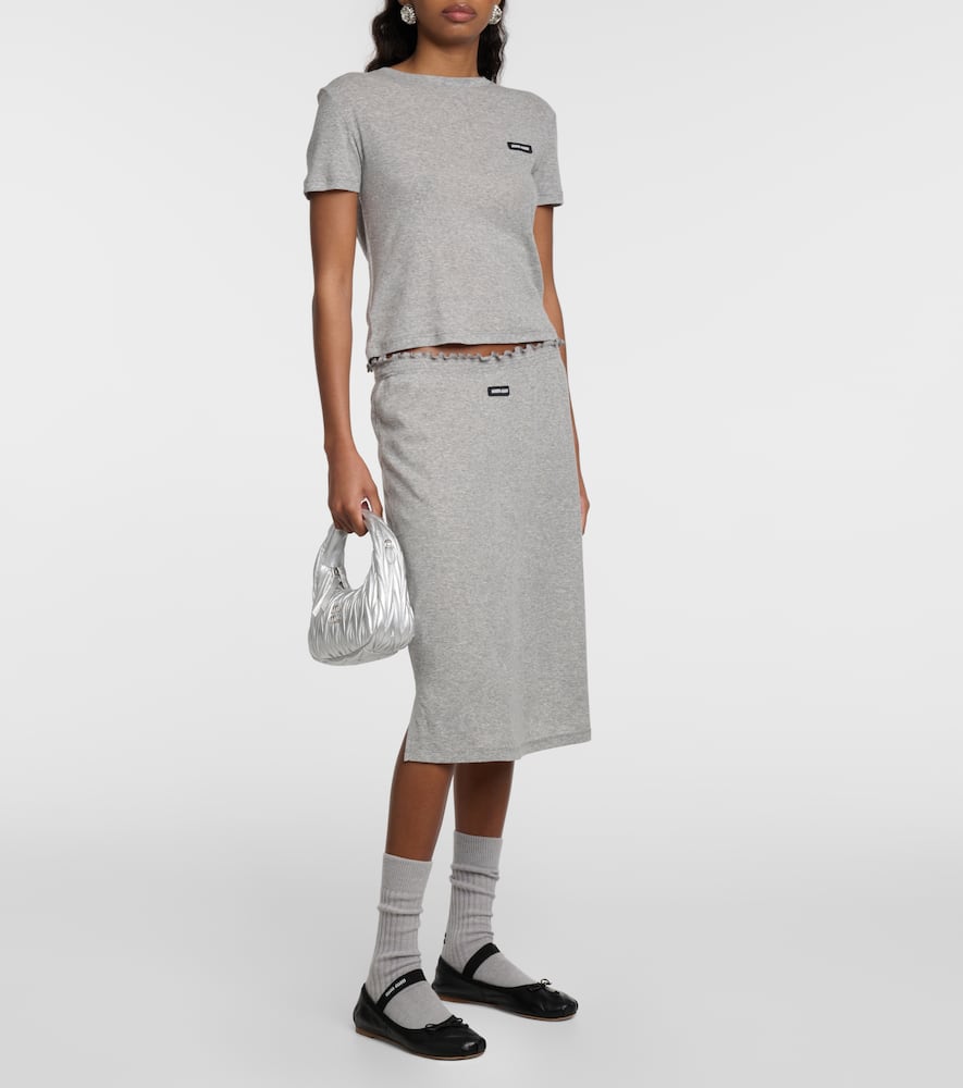 MIU MIU COTTON JERSEY T-SHIRT