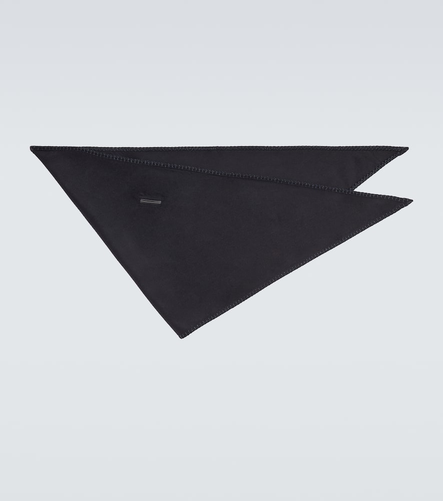 Yuzawa leather-trimmed cashmere scarf