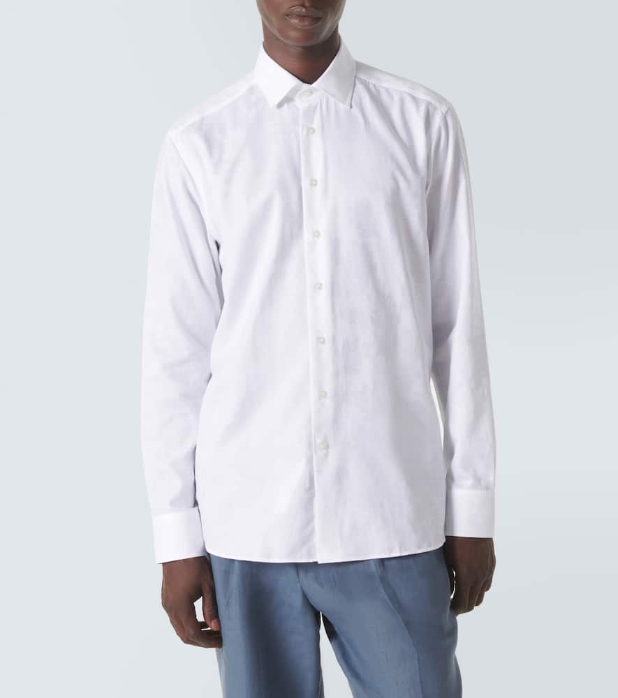 Etro Straight Shirt Long Sleeves Button Down Collar In White