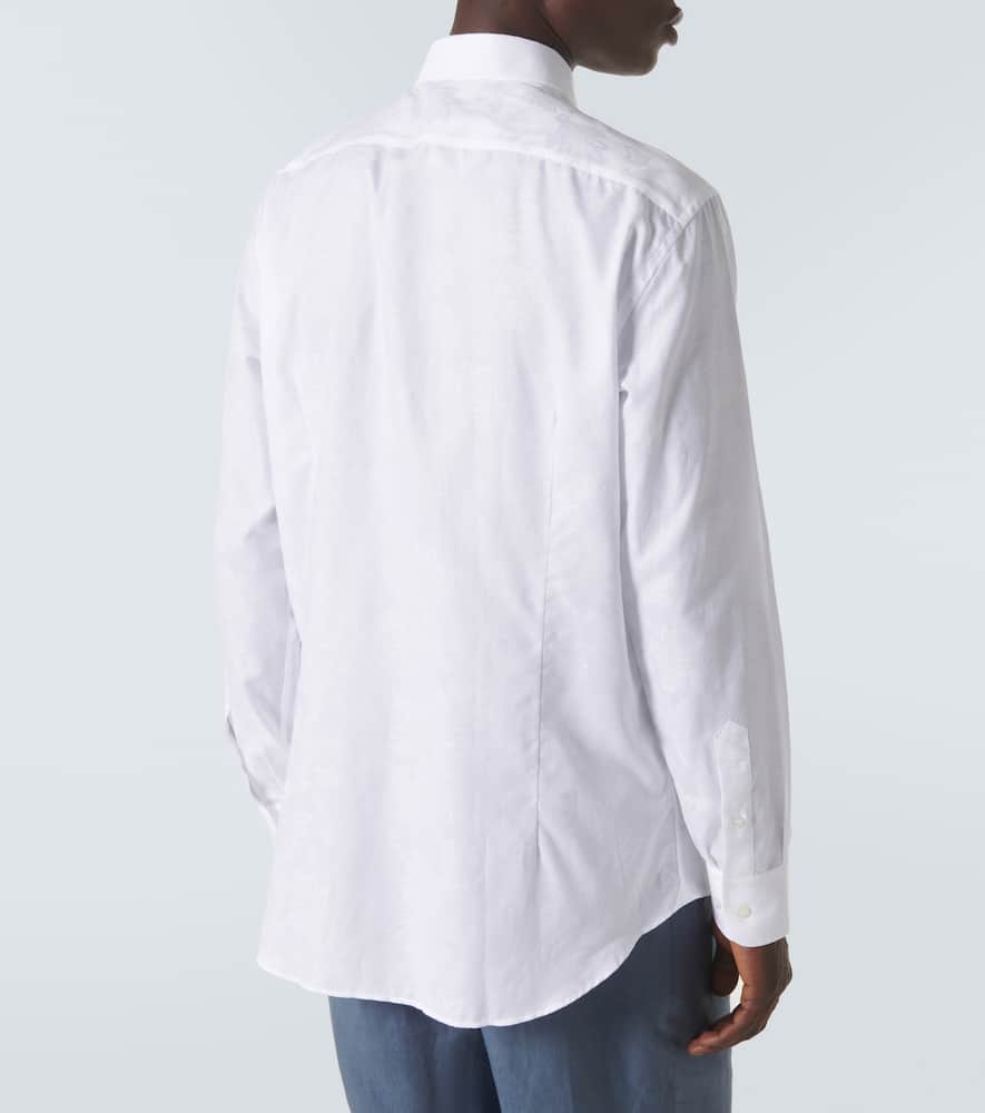Etro Straight Shirt Long Sleeves Button Down Collar In White