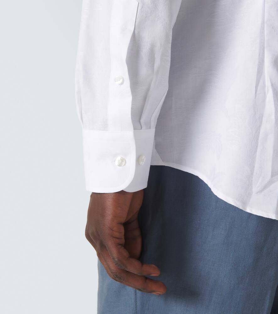 Etro Straight Shirt Long Sleeves Button Down Collar In White