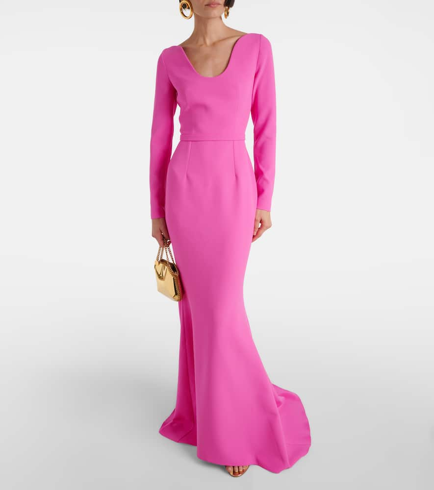 Shop Safiyaa Auria Crêpe Gown In Pink