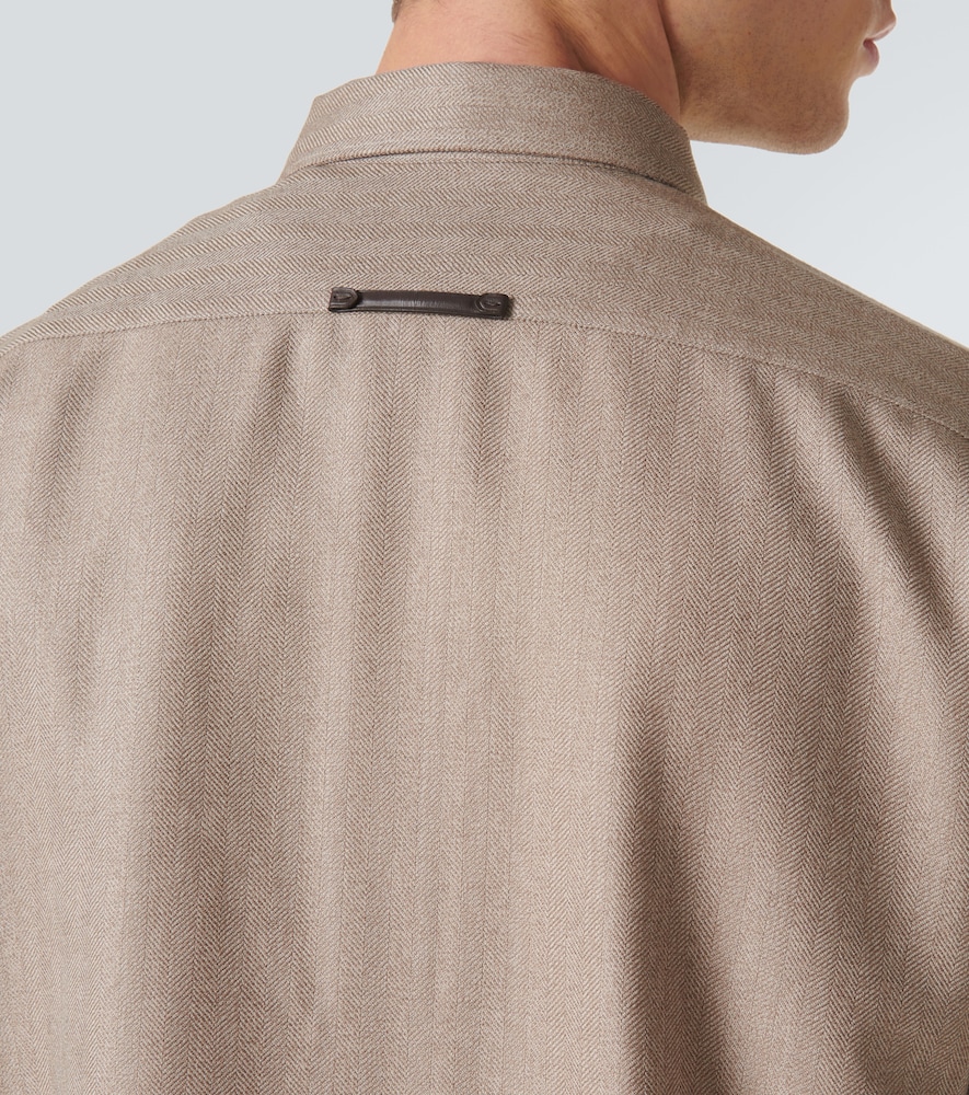  Berluti Berluti Herringbone Wool Shirt 