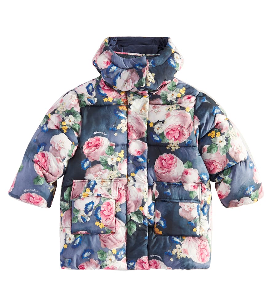 Monnalisa Floral puffer jacket