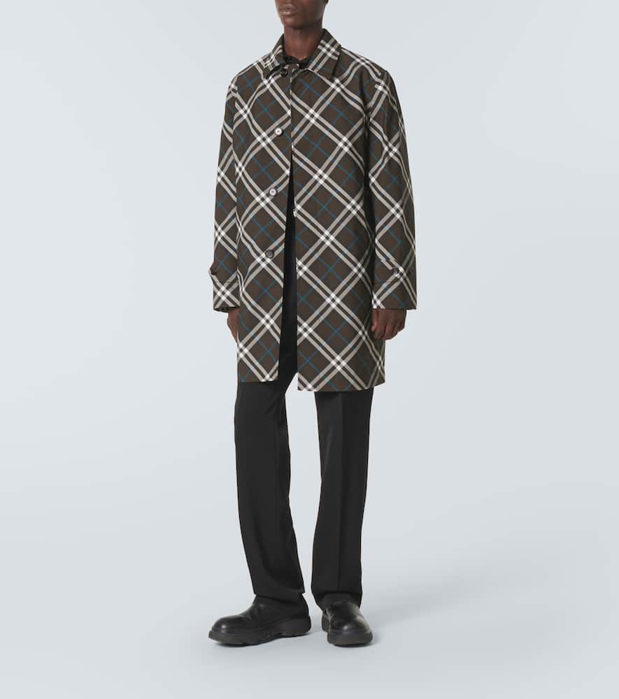 Burberry Nova Check Reversible Cotton Coat In Multicoloured