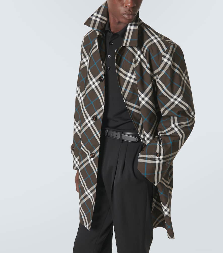 Burberry Nova Check Reversible Cotton Coat In Multicoloured