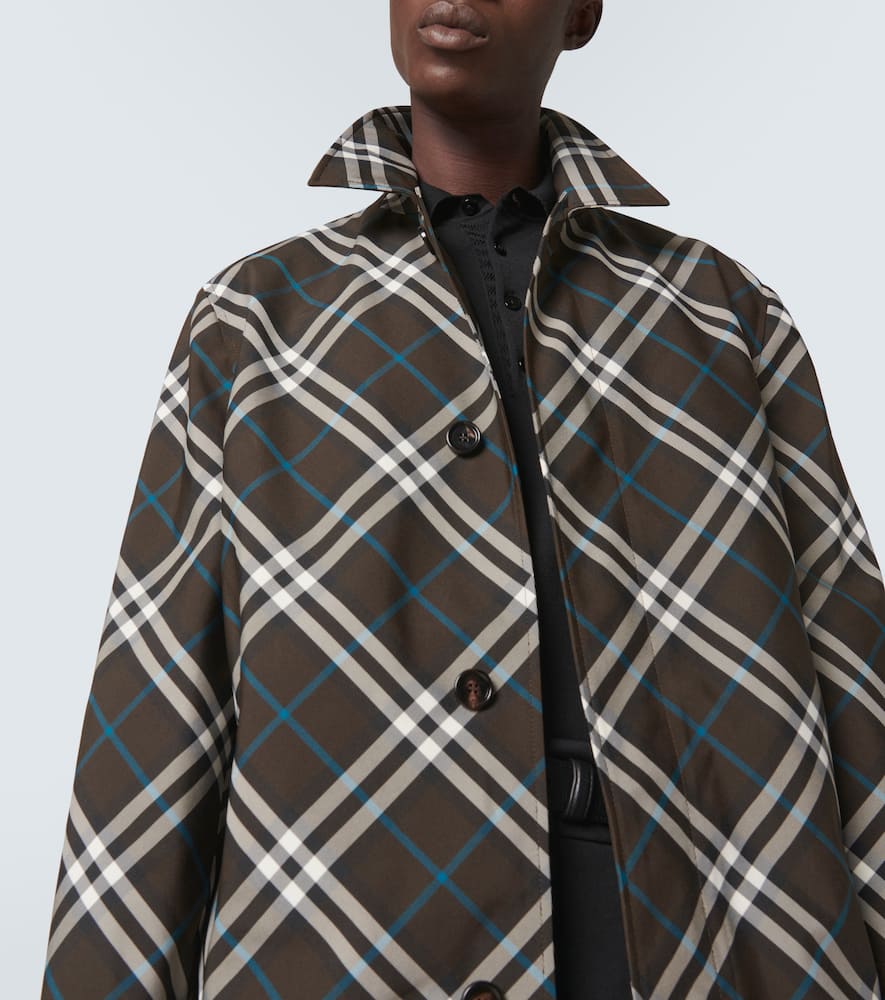 Burberry Nova Check Reversible Cotton Coat In Multicoloured