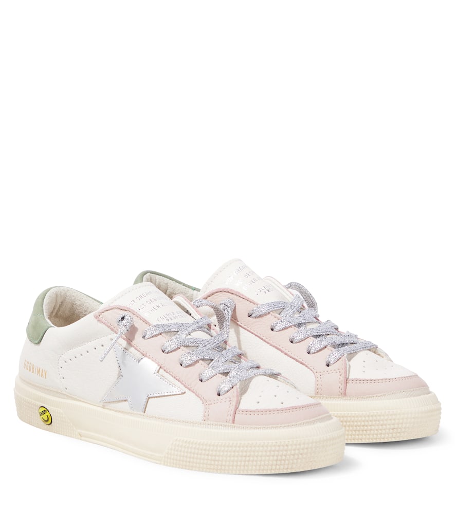 Golden Goose May Leather Sneakers In Multicoloured