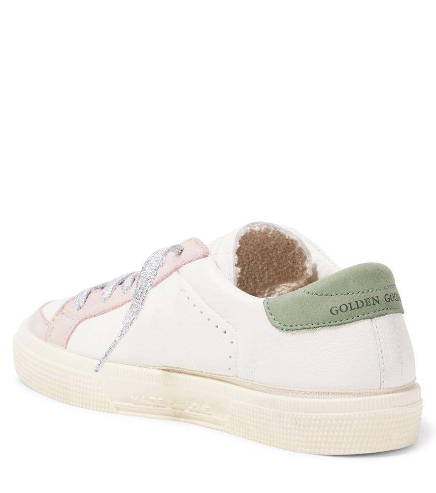 Golden Goose May Leather Sneakers In Multicoloured