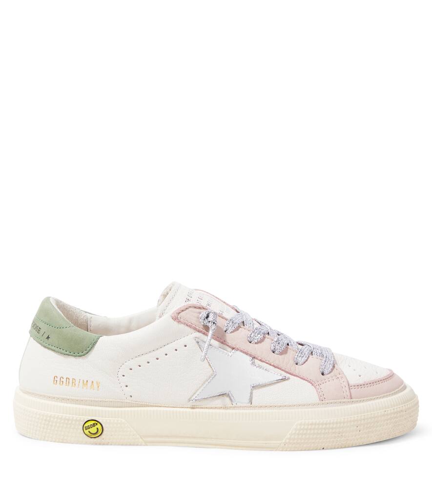 Golden Goose May Leather Sneakers In Multicoloured