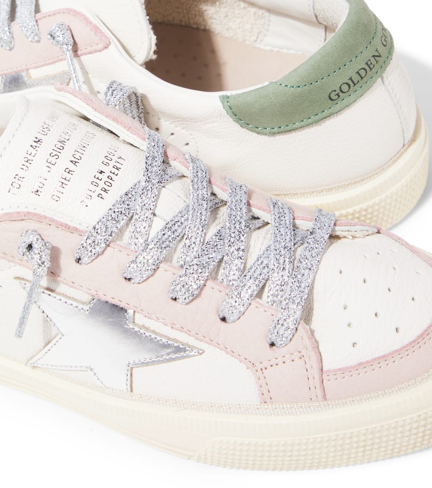 Golden Goose May Leather Sneakers In Multicoloured