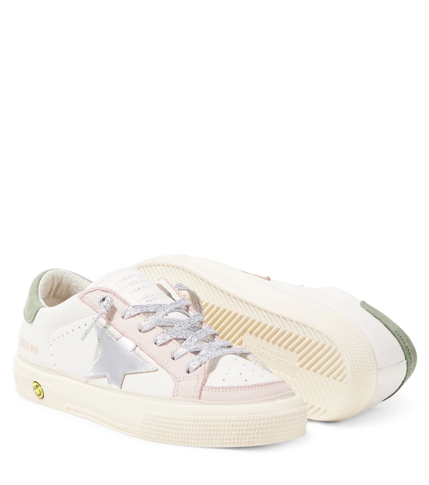 Golden Goose May Leather Sneakers In Multicoloured