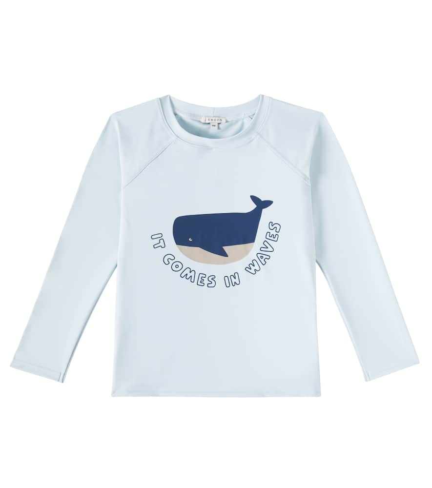 Liewood Noah Printed Rashguard Top In Blue