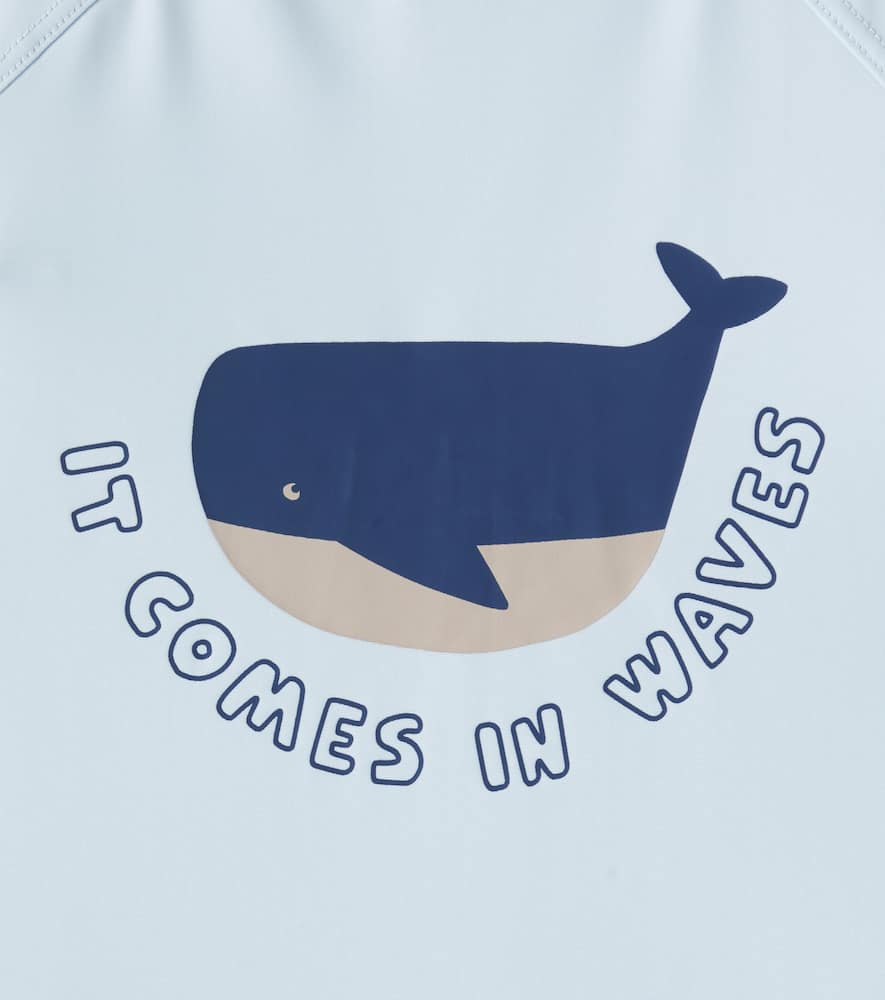 Liewood Noah Printed Rashguard Top In Blue