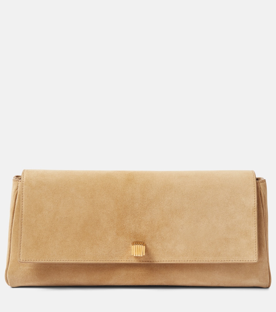 Khaite Audrey suede clutch