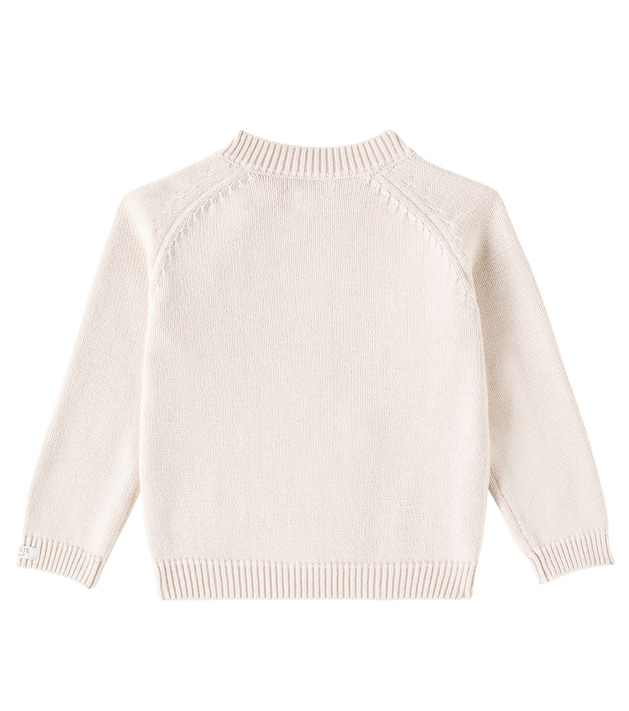Donsje Baby Loeke Cotton Sweater In Beige