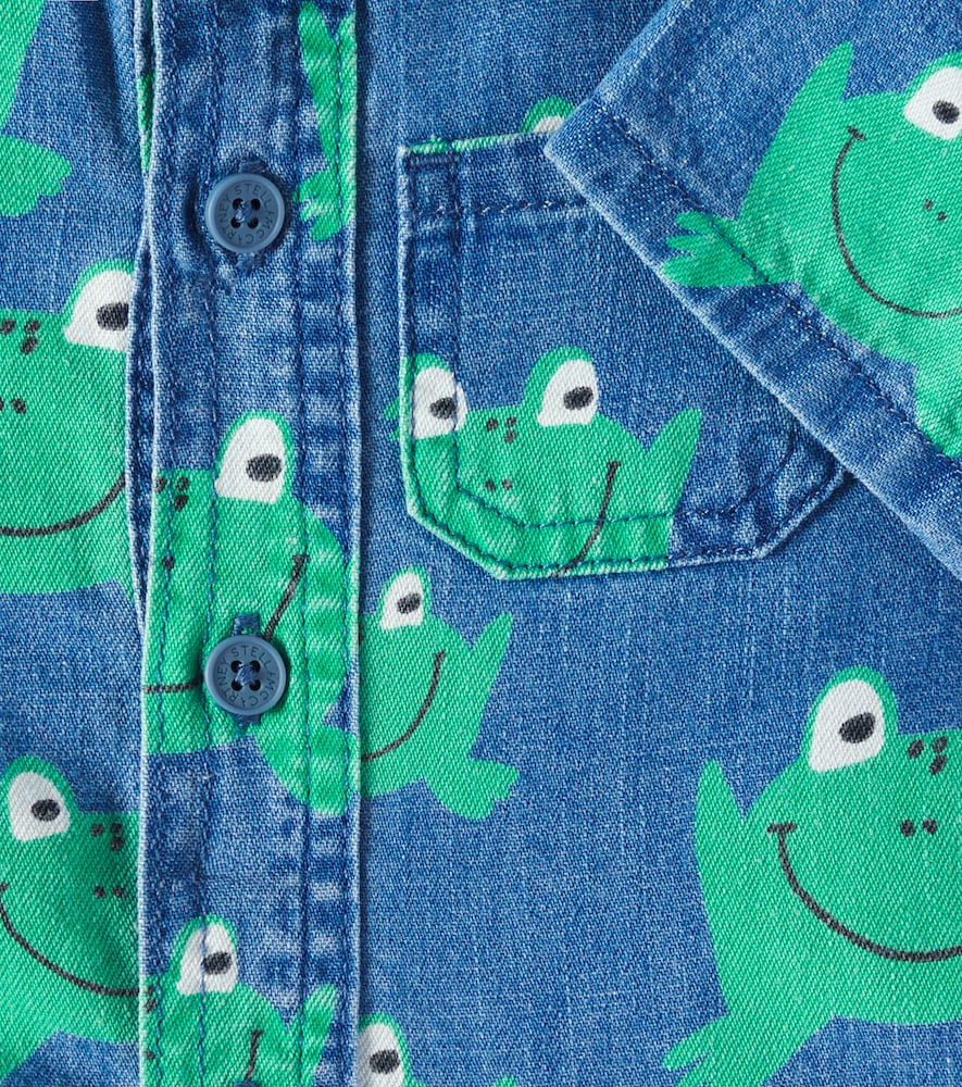  Stella Mccartney Kids Stella Mccartney Kids Baby Bedrucktes Hemd Aus Denim 
