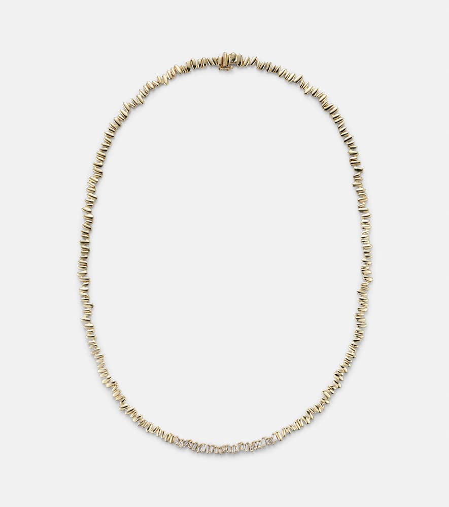 Suzanne Kalan 18kt Gold Tennis Necklace With Diamonds In Gold