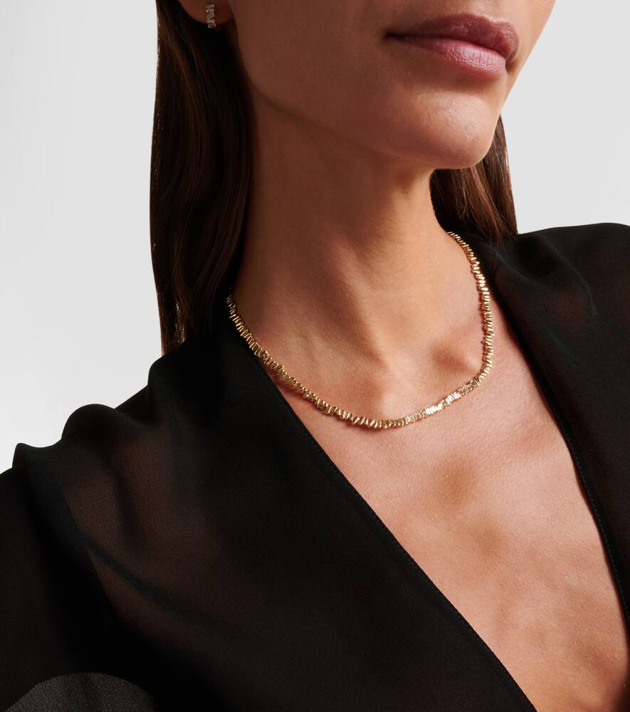 Suzanne Kalan 18kt Gold Tennis Necklace With Diamonds In Gold